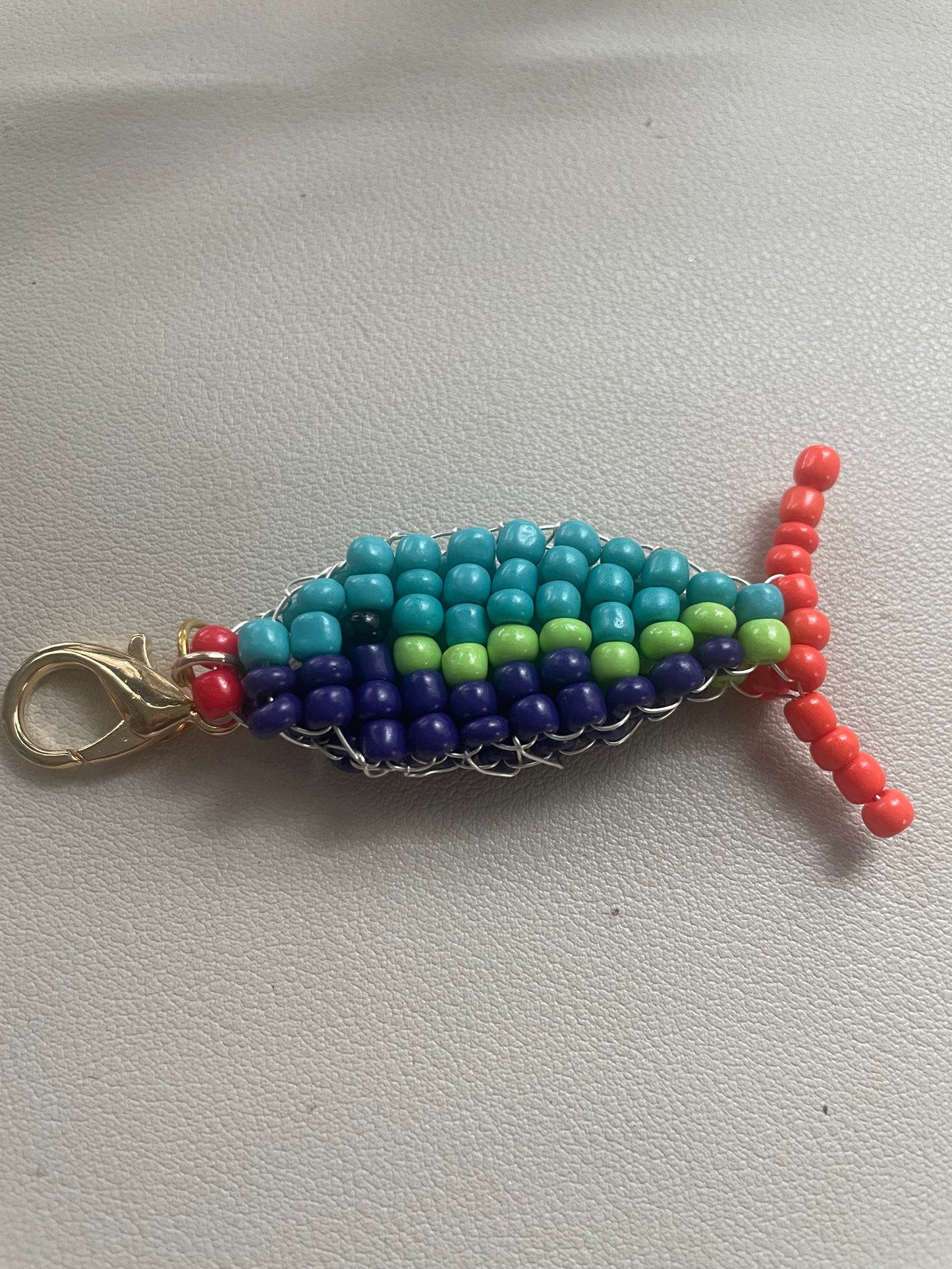 Beaded Fish Charm