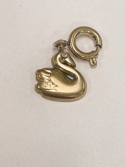 Golden Swan Charm